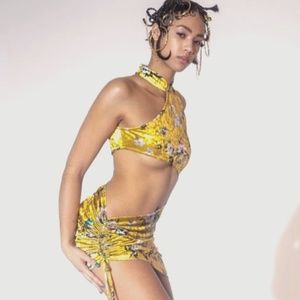 Kim Shui velvet cut out mini dress